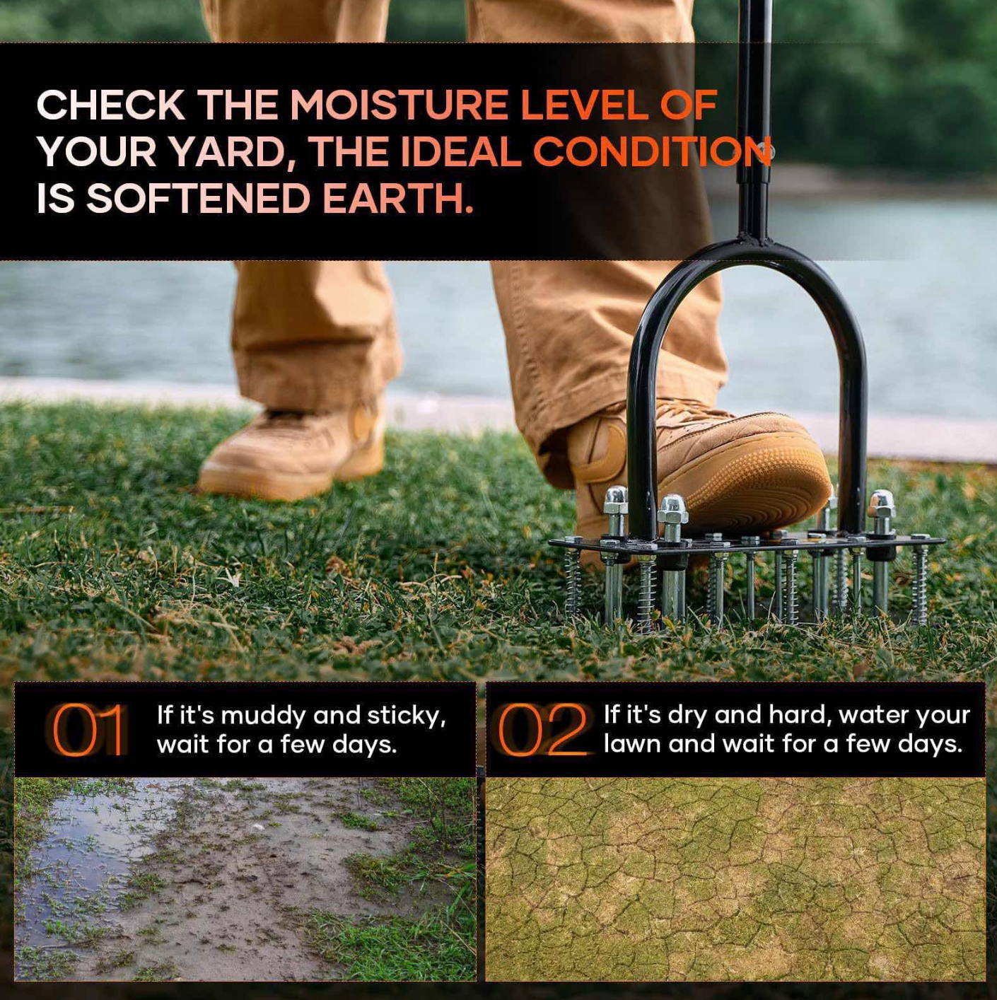 GARDENMATE - 2 In 1 Lawn Aerator (Copy)