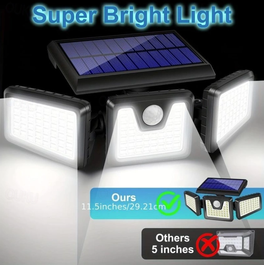 Triple Head Solar Security Motion Light