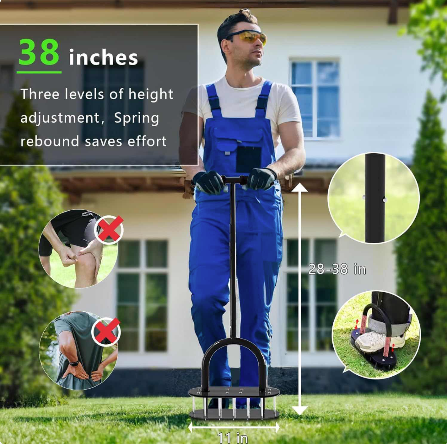 GARDENMATE - 2 In 1 Lawn Aerator (Copy)